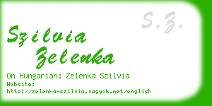 szilvia zelenka business card